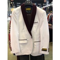 Costume homme blanc à un bouton avec poches avant à rabat — Costumes et vestons pour hommes