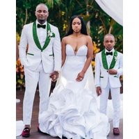 Tuxedo Vert Émeraude - Tuxedo Vert Chasseur avec Gilet — Costumes et vestons pour hommes