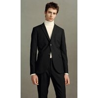 Ensemble Costume avec Col Roulé pour Élégance Moderne