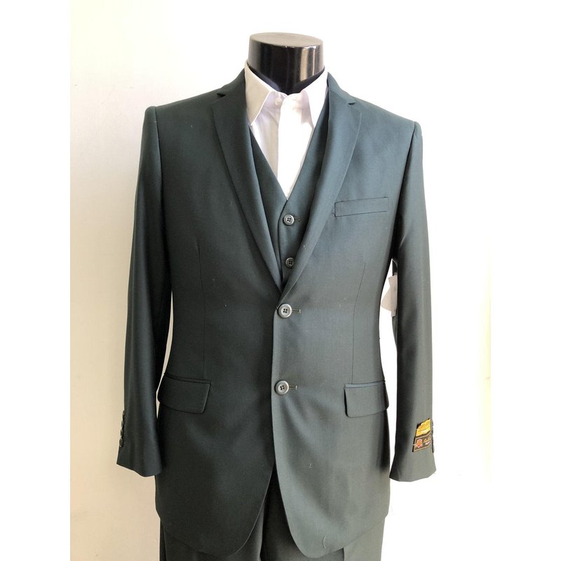 Mens Skinny Hunter Green Suit - AlbertoNardoniStore