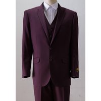 Alberto Nardoni Men's Skinny Burgundy Suit