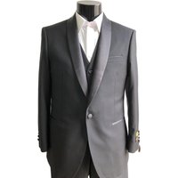 Men's Gray Satin Tuxedo — Mens Suits & Blazers
