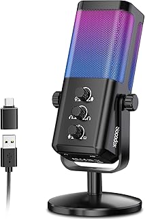 USB Gaming Microphone with Game Chat Balance and RGB Lighting — Usb Microphone