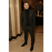 Alberto Nardoni Men's Black Turtleneck Suit Combo