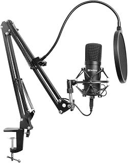 Kit de microphone USB Sandberg Streamer 126-07, Unidirectionnel, 24 bits — Micro USB