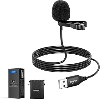 Neewer USB A Lapel Microphone with 2m Cable for Mac and PC — Usb Microphone