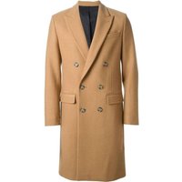 Manteau en Laine pour Hommes à Double Boutonnage en Brun Camel