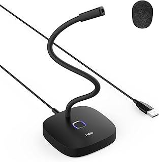 Microphone USB MillSO avec bouton muet et gooseneck ajustable — Micro USB