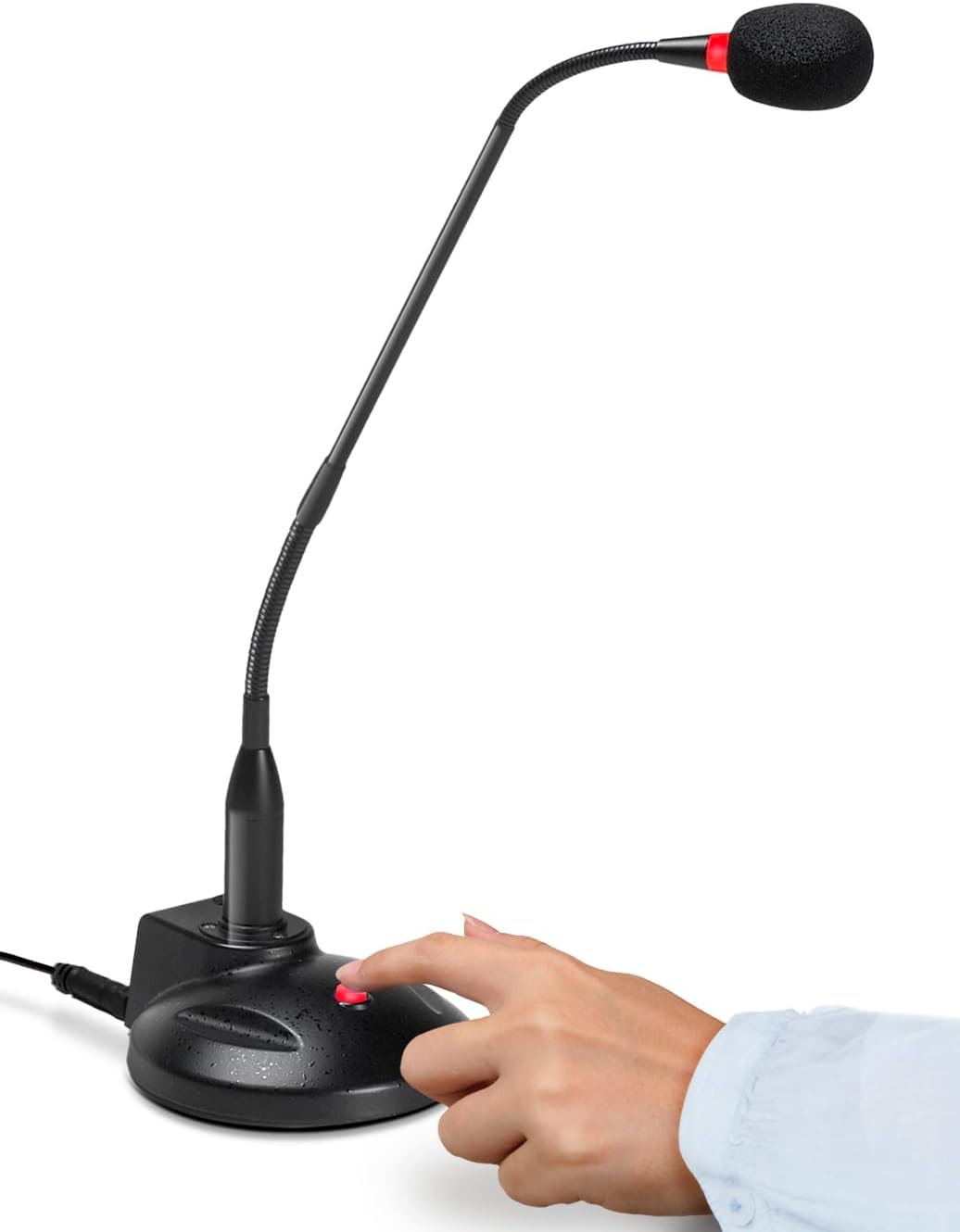 Microphone VEC GN-USB-PT à col de cygne avec bouton-poussoir — Micro USB