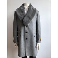 Manteau de laine pour hommes - Pardessus pour hommes couleur grise — Veste d'hiver Hommes