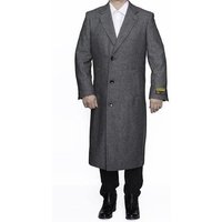 Men's Wool Trench Coat in Grey - Stylish Winter Overcoat — Winter Jacket Men