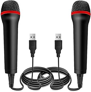2Pack 13ft Wired USB Microphone for Gaming Consoles and PC