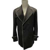 AlbertoNardoniStore Men's Wool Trench Coat in Black and White — Winter Jacket Men