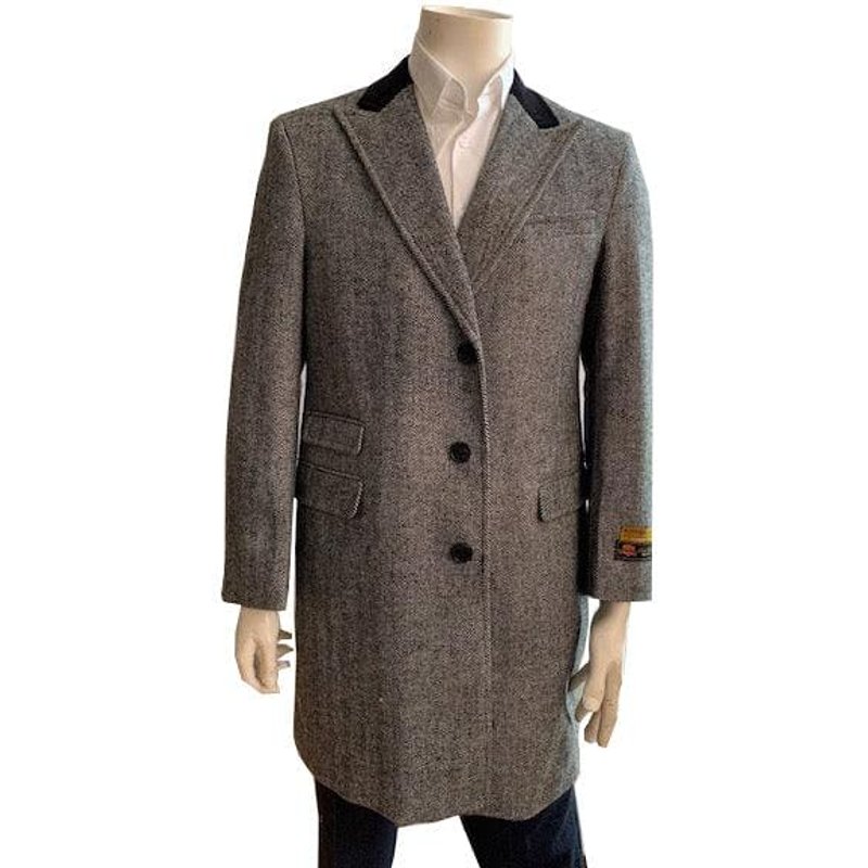 Manteau en Laine pour Hommes Alberto Nardoni en Gris — Veste d'hiver Hommes