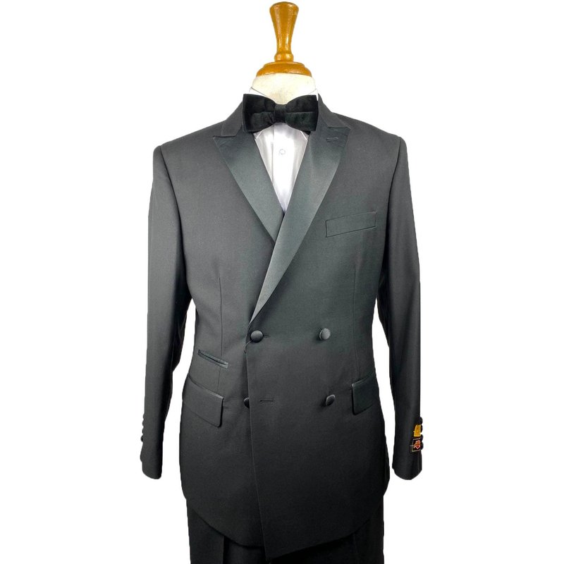 Slim Fit Double Tailleur - Gris-Tuxedo — Costumes et vestons pour hommes