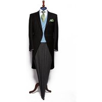 Men's Double Breasted Wedding Coat with Satin Peak Lapel — Fashion Accessories