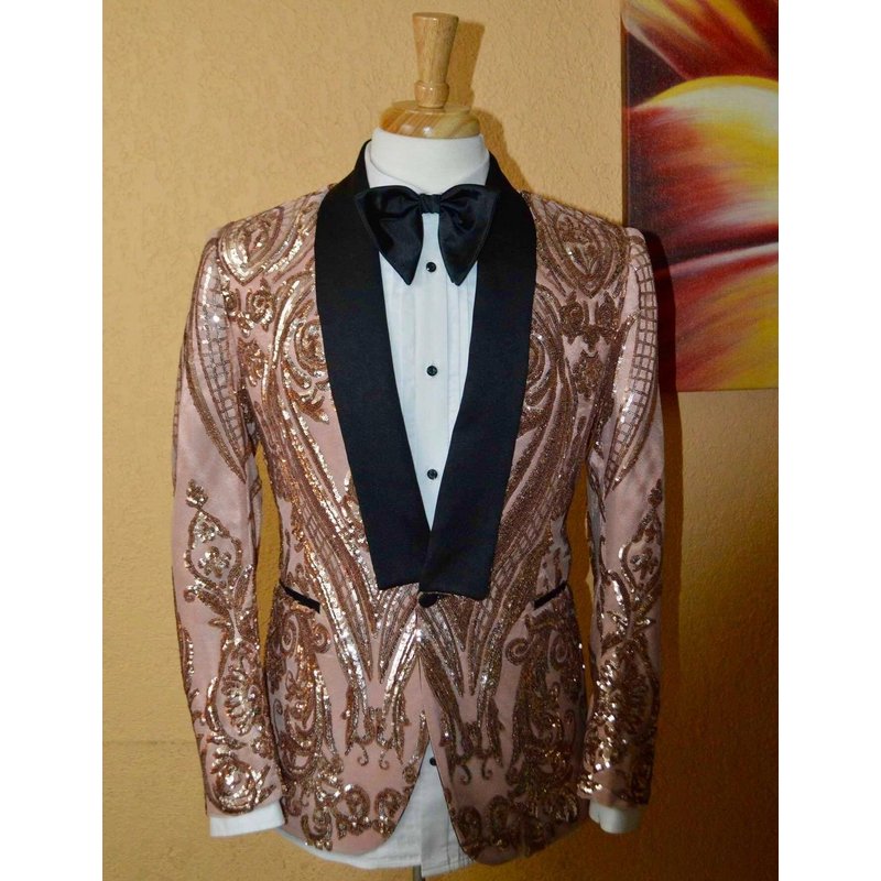 AlbertoNardoniStore Signature Rose Gold Men's Suit — Fashion Accessories