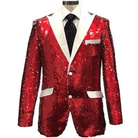 Blazer pour hommes en sequins rouges — Costumes et vestons pour hommes