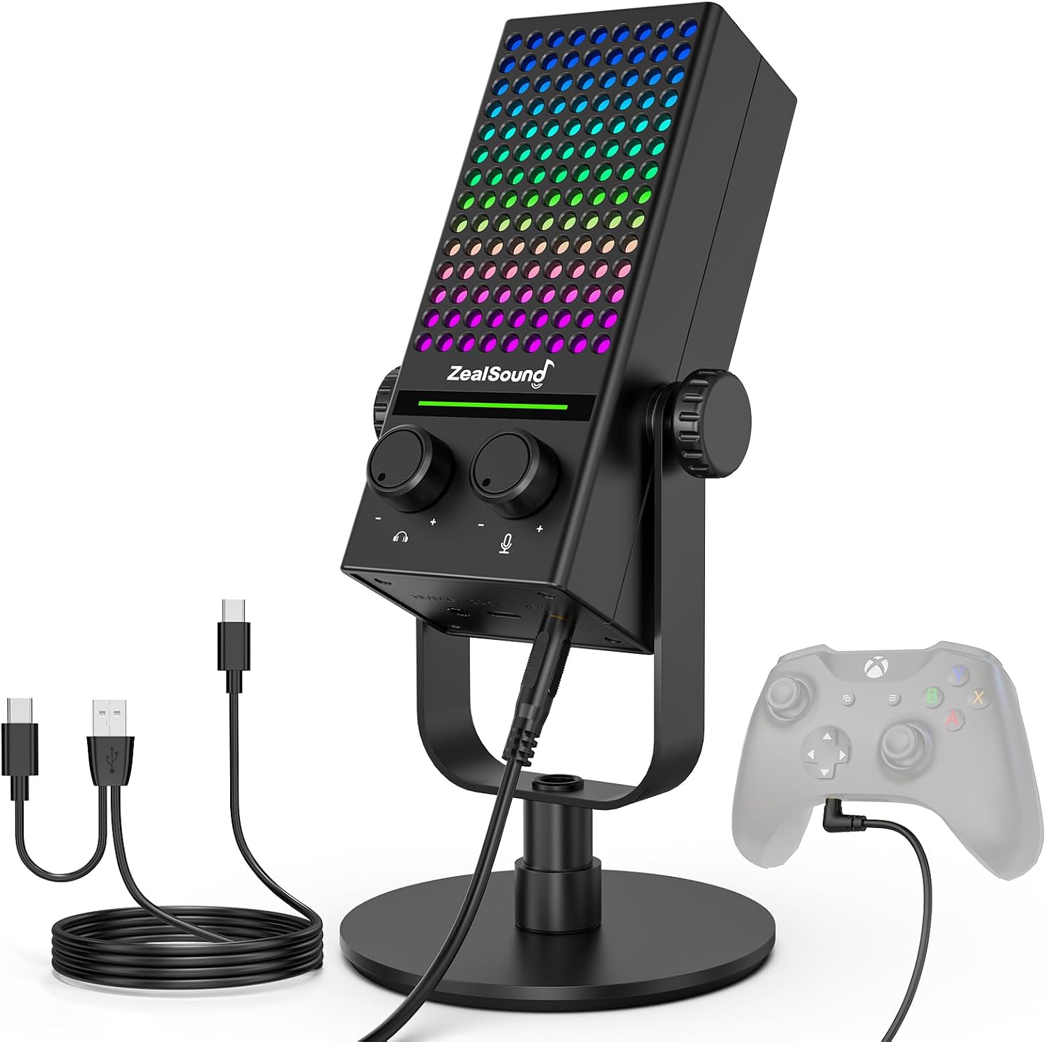 Microphone USB de jeu ZealSound pour Xbox, PC, Mac, iPhone, Android — Micro USB