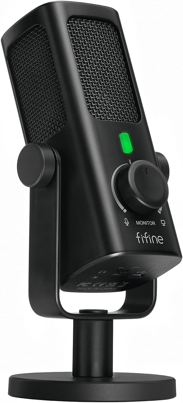 Microphone à condensateur USB FIFINE pour enregistrement en studio et streaming — Micro USB