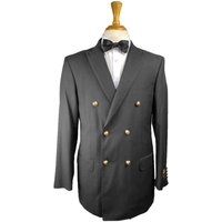Alberto Nardoni Men's Black Double Breasted Blazer — Mens Suits & Blazers