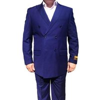 Men's Italian Double Breasted Suit with Notch Lapel — Mens Suits & Blazers