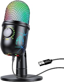 Gaming USB Microphone for Streaming, Podcasts, and Recording