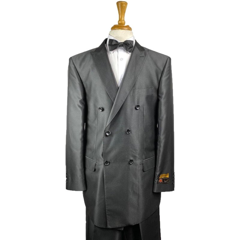 Mens Italian Double Breasted Suit with Notch Lapel