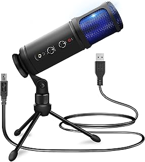JOVIAL Pyle USB PC Recording Condenser Microphone with Adjustable Gain