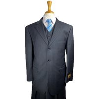 Mens Italian Double Breasted Suit with Notch Lapel — Mens Suits & Blazers