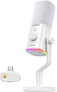 MAONO PD100W USB Wireless Dynamic Microphone for PC and Gaming