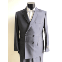 Alberto Nardoni Men's Double Breasted Italian Suit - Gray