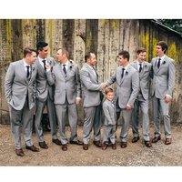 Wool-SL-Dk-Gray Men's Two Button Single Breasted Jacket