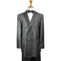 Super 150 Costume en laine - 6 Bouton Fermeture - Costume grise — Costumes et vestons pour hommes