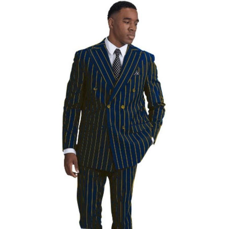 Costume bleu à rayures — Costumes et vestons pour hommes