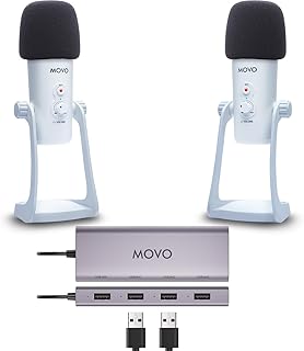 Movo USB Podcast Equipment Bundle with 2 UM700 Microphones