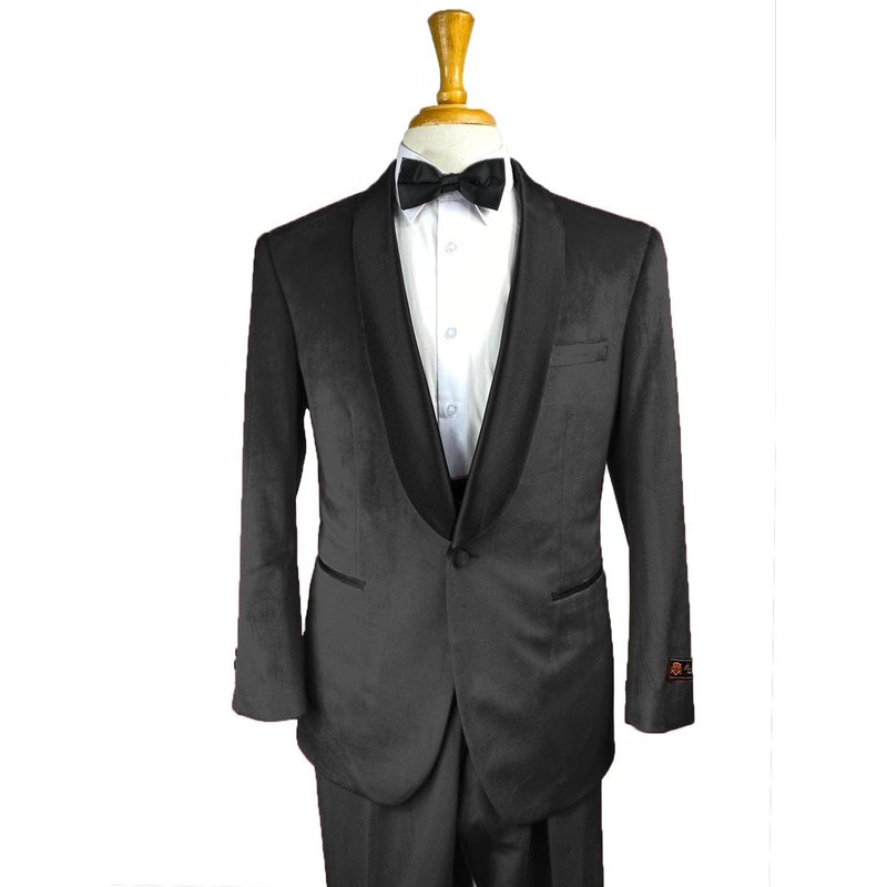 Veste de Tuxedo en Velours Noir — Costumes et vestons pour hommes