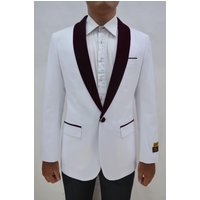 Veste de Tuxedo Blanche et Méroune