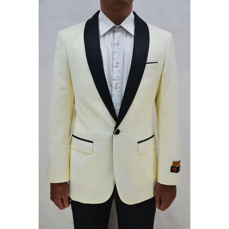Veste de Tuxedo Slim Fit avec Revers en Satin d'Alberto Nardoni — Costumes et vestons pour hommes