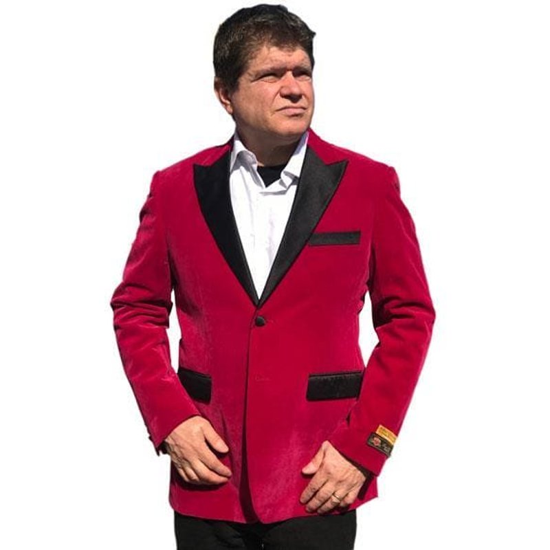Blazer Tuxedo Rose Fluo Alberto Nardoni — Costumes et vestons pour hommes