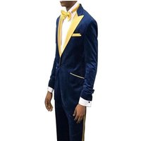 Navy Blue and Gold Tuxedo for Men