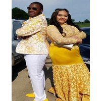 Yellow Tuxedo 2 Piece Men's Suit with Notch Lapel