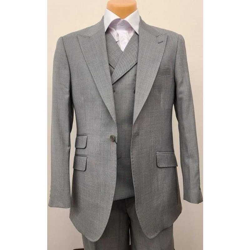 Alberto Nardoni Men's Urban Suit - 100% Wool Double Breasted