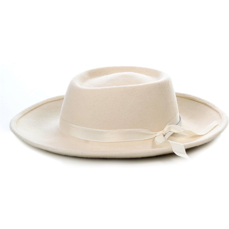 AlbertoNardoniStore Men's White Fedora Hat — Fashion Accessories