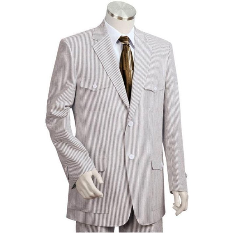 Costume de l'enculé gris/blanc cassé — Costumes et vestons pour hommes