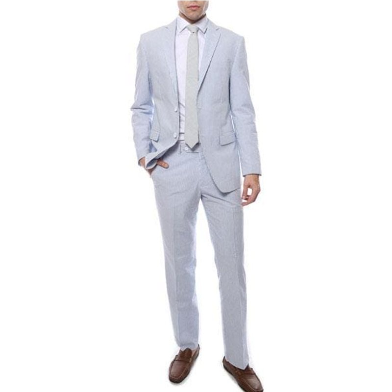 Light Blue Seersucker Suit for Men — Mens Suits & Blazers