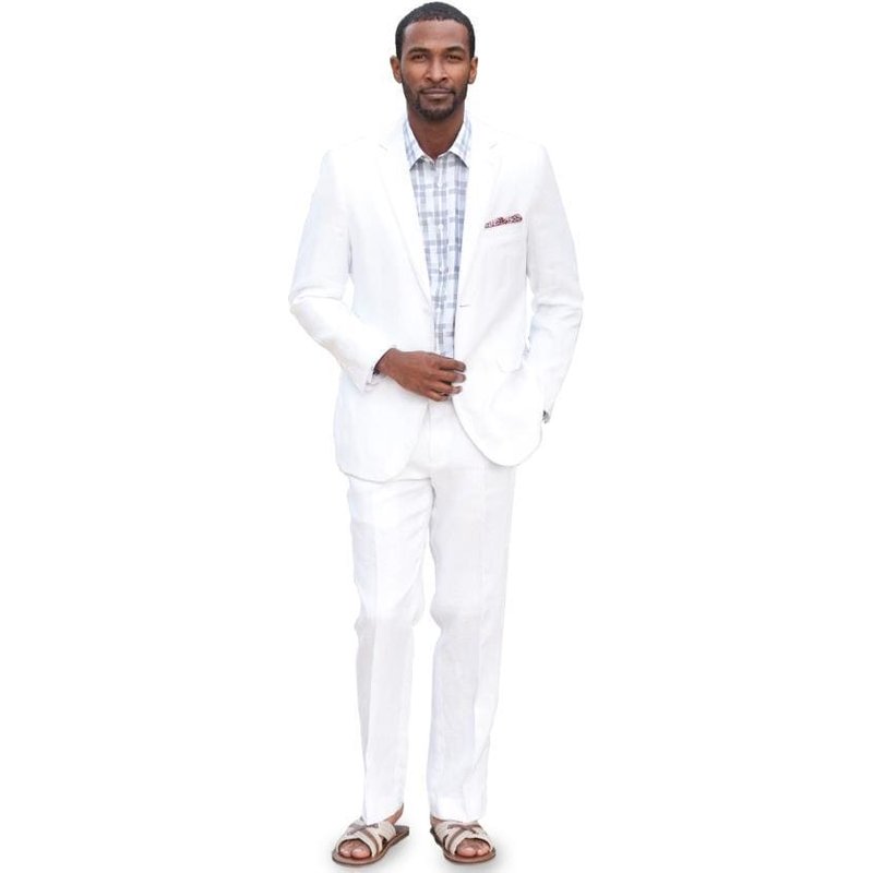 Costume en lin blanc pour hommes — Costumes et vestons pour hommes
