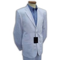 Alberto Nardoni Men's White Linen Suit with Matching Vest — Mens Suits & Blazers