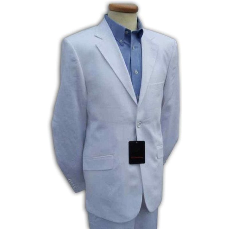 Costume en lin blanc pour hommes