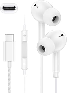 iPhone 17e 17 USB-C Wired Noise Cancelling Earbuds with Mic — Noise Cancelling Headphones